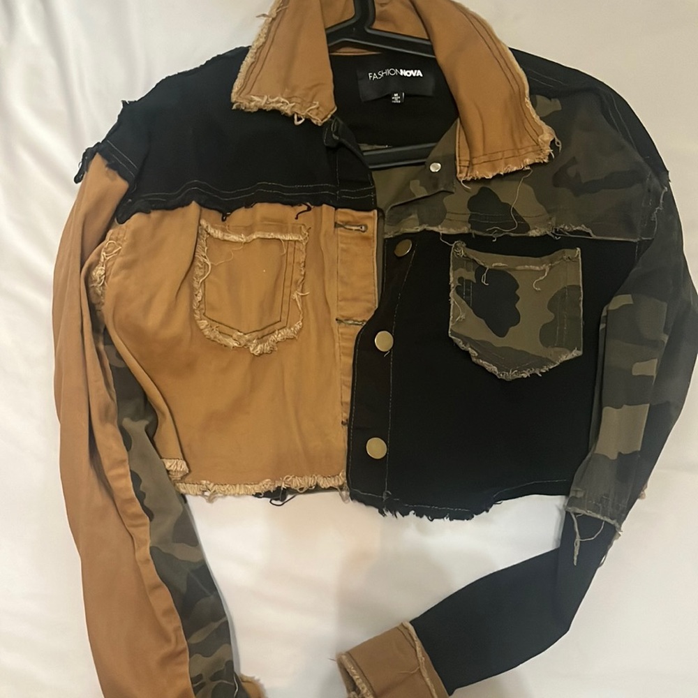 Fashion Nova Jean Crop Jacket